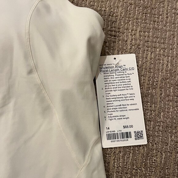 lululemon Align Waist Length Cami C/D Cup - Picture 3 of 7